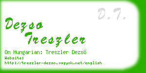 dezso treszler business card
